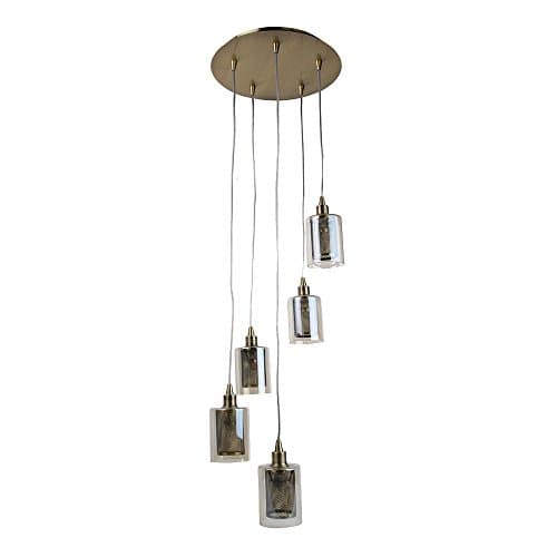 Moet 5 Light Ceiling Light Antique Brass