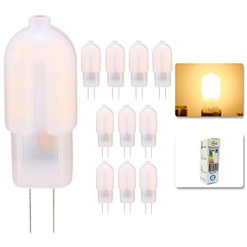 Mengjay&reg; 12 SMD LED energy saving light bulb, pin socket, 1.5 W, 140 lm, set of 10, warm white (2835)