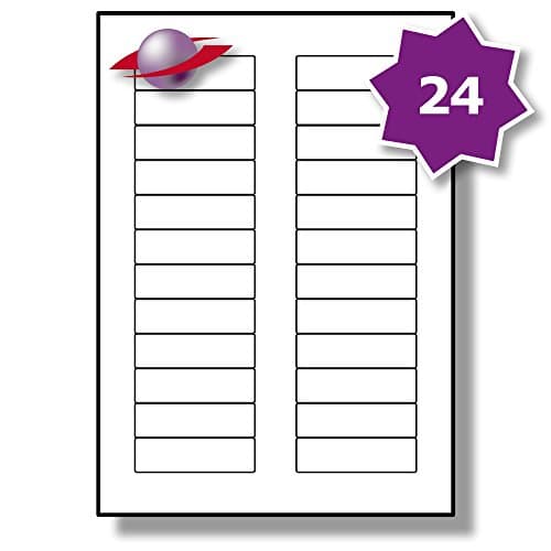Label Planet® 24 Per Page/Sheet, 10 Sheets (240 Sticky Mini Data Cartridge Labels), White Blank Matt Plain A4 Stickers for Laser/Copier or Inkjet Printer, UK LP24/72, 72 x 21.1 MM, General Purpose