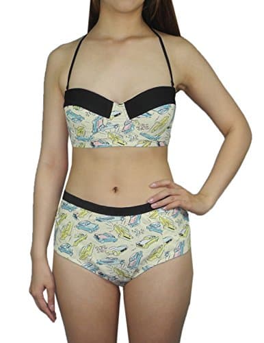 2 PCS SET Womens Asos Bikini Top &amp; Bottom Dri-Fit Surf Swimsuit L/B cup Multicolor