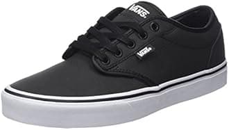 Vans Men’s Atwood Seasonal Trainers, Black ((Leather) Black/White), 9.5 UK 44 EU