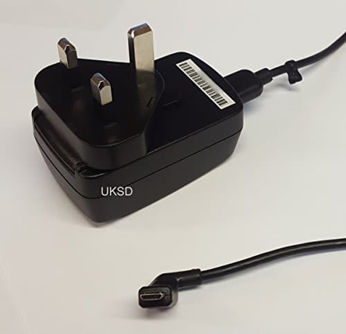UK Mains Charger + Quality black USB Micro data update and charging cable lead for VIA 100, 120, 125, 130, 135, 180, 220, 225, 260, 280, 620 models plus more (Europe, UK, IE) 1.5m long - exclusive to uksalesdirect