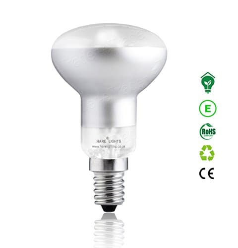 2 Pack - R63 Spotlight Reflector Clear Light Bulbs E27 Base 40Watt Warm White Edison Screw Cap Long Life Lamps Hare®