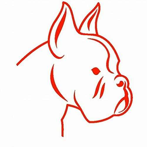 Bulldog – pre-spaced – Red – 10 cm