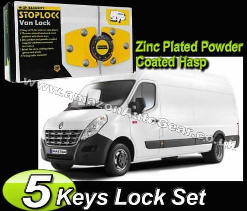Renault Master Stoplock High Security Anti-Theft Van Side Or Rear Door Lock With 5 Keys Set