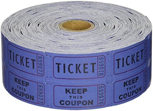 2000 Tickets 50/50 Double Stub Raffle Tickets Split The Pot Roll Fund Raiser Festival