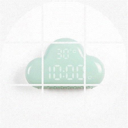 Cunclock Bedside Female Student Alarm Clock Mute Multi-Functional Creative Simple Lovely Stylish Personality Lazy Cloud Alarm Clock Mint Green