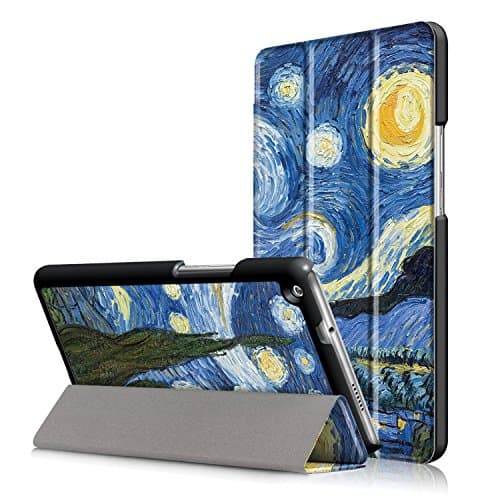 Huawei Media pad M3 Lite 8.0 Case - Ultra-thin Silicone case PU Leather Hard Armor Cover Bummper Shell for Media pad M3 Lite 8.0 (Starry sky)
