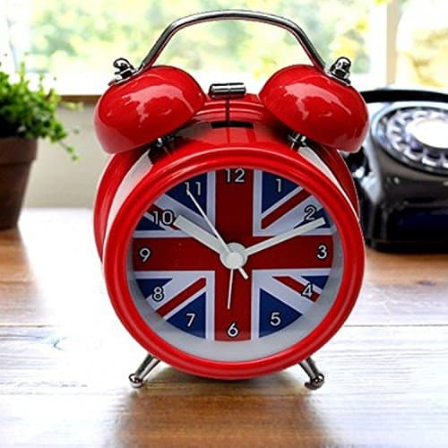 NLEADER Night Light Bell alarm silence Alarm clock With Loud Alarm and Backlight Twin Bell Metal Alarm Clock