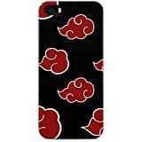 Iphone 6 Case,Naruto Akatsuki Clan Cloud Symbol Pattern LES Custom TPU Rubber Cell Case Cover