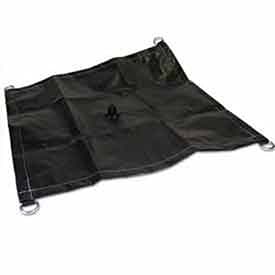 Blk/Silver Poly Drain Tarp, 5'x5'