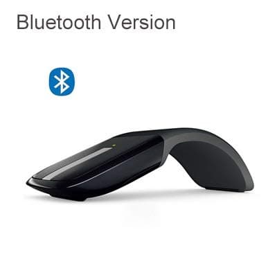 LAOHAO Bluetooth Folding Mouse For Microsoft Arc Touch 2 Generation Bluetooth Mouse Foldable For Arc Touch USB 2.4G Wireless Mice Classic mouse (Color : Black color)