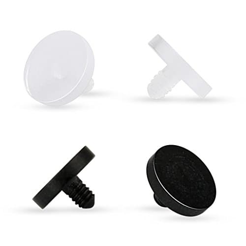 Black - 10 Pcs Acrylic Dermal Anchor Retainer Pack
