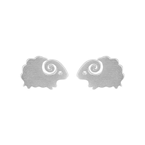 925 Sterling Silver Simple Cute Sheep Stud Earrings