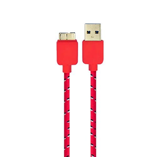 Gonezon Red 10FT 3M Nylon Braided Durable Universal USB 3.0 Micro Charger Sync Data Rapid Charging Cable USB Cord Wire + Dolphin Decorate Strap For Samsung Galaxy Note 3 N9000/N9005 Galaxy S5 Nokia Lumia 2520 Tablet /Tab Pro 12.2