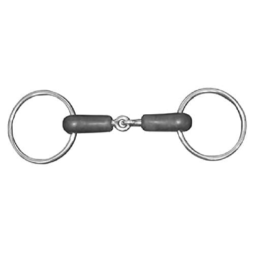 JHL Pro-Steel Rubber Covered Loose Ring Jointed Snaffle