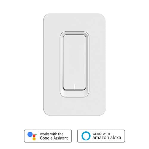 Smart Wifi Dimmer Switch - Wi-Fi Light Wall Switch Compatible with Alexa and Google Assistant/Nest with Timing Function, Halogen/Incandescent Switches, No Hub Required Phone Control From Anywhere