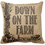 Burlap Down On The Farm Throw 18*18 pillow Case