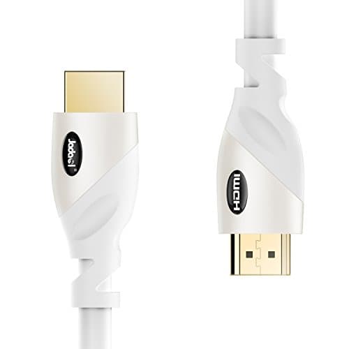 HDMI Cable - Ultra High Speed 18Gbps - HDMI 2.0b Ready - 26AWG Video 4K UHD 2160p HD 1080p 3D - Audio Return &amp; Ethernet with Gold Plated Connectors for TV Xbox PlayStation PS3 PS4 (15 Ft, White)
