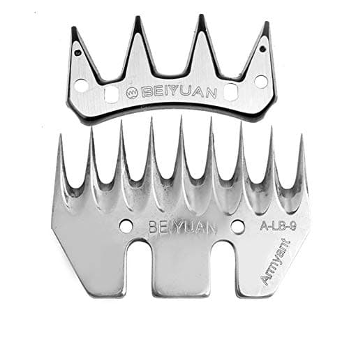 BODFEISI Electric Sheep Clipper Blade,Replaceable Goats Straight/Bend Tooth Carbonized Steel Blade Will Not Break,9Straight [Energy Class A]