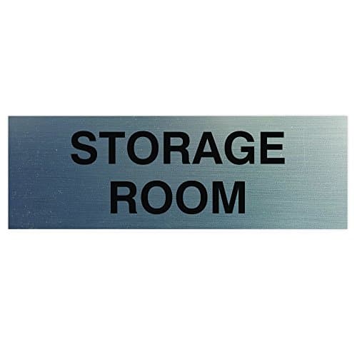 Basic Storage Room Sign - Silver (Small)