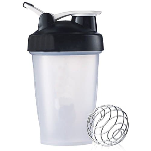 16oz Black Blender Cup Bottle Top Shaker Bottle