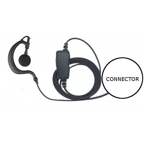 1-Wire Earhook Earpiece Inline PTT for HYT Hytera BD302 PD352 PD362 2-Way Radios
