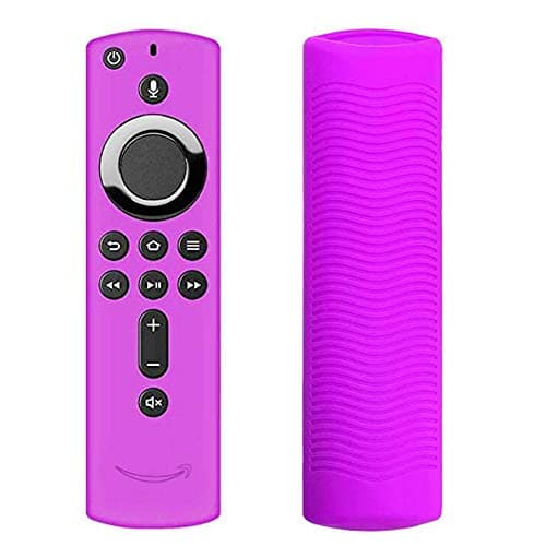Onlyonehere Remote Control Silicone Case for Fire TV Stick 4K/Fire TV (3rd Generation)/Fire TV Cube Lightweight Non-Slip with Non-Slip Grip Luminous Anti-Lost Function Protective Case Purple