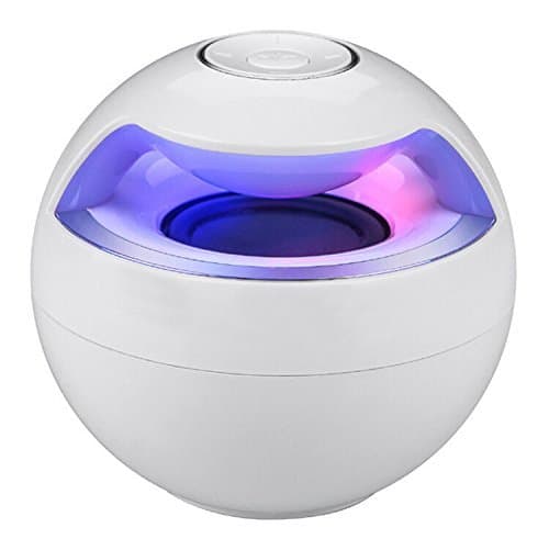 Bluetooth Speakers,CiDoss Bluetooth Wireless Speaker Mini Portable LED Light For Iphone 6S Plus,Powerful Sound with build in Microphone, White