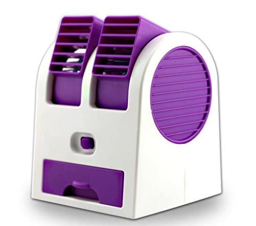 1PCS Adjustable Aircon Dual Air Outlet Mini Table with USB Plug and Built-in Battery Box, Fan Portable Mini Aircon Fan for Home and office School (with Free Gift)