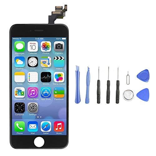 Pozodul Screen Replacement Compatible with iPhone 6 Plus (5.5inch),LCD Touch Digitizer Full Display Assembly with Repair Tools（Black）