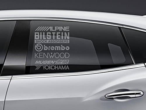 12 x Etched Glass Sponsor Stack Logo Stickers,Graphics,Decals set