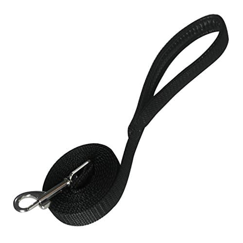 Keaplus 6 ft Dog Leash Strap with Padded Handle, Dog Walking Hiking Training Leash for Small Puppies Medium Dogs Cats (6 ft L x 3/4 in W, Black)