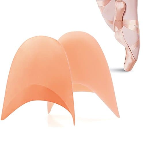 5 Pair Soft Silicone Gel Toe Caps Soft Ballet Pointe Dance Athlete Shoe Pads for Unisex Dancer Girls Women (Skin color)