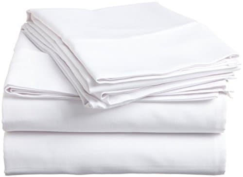 Mattress Homes 300-Thread-Count Egyptian Cotton (15" Extra Depth Pocket) 4-Pieces Sheet Set-(White Solid,Cal-King)