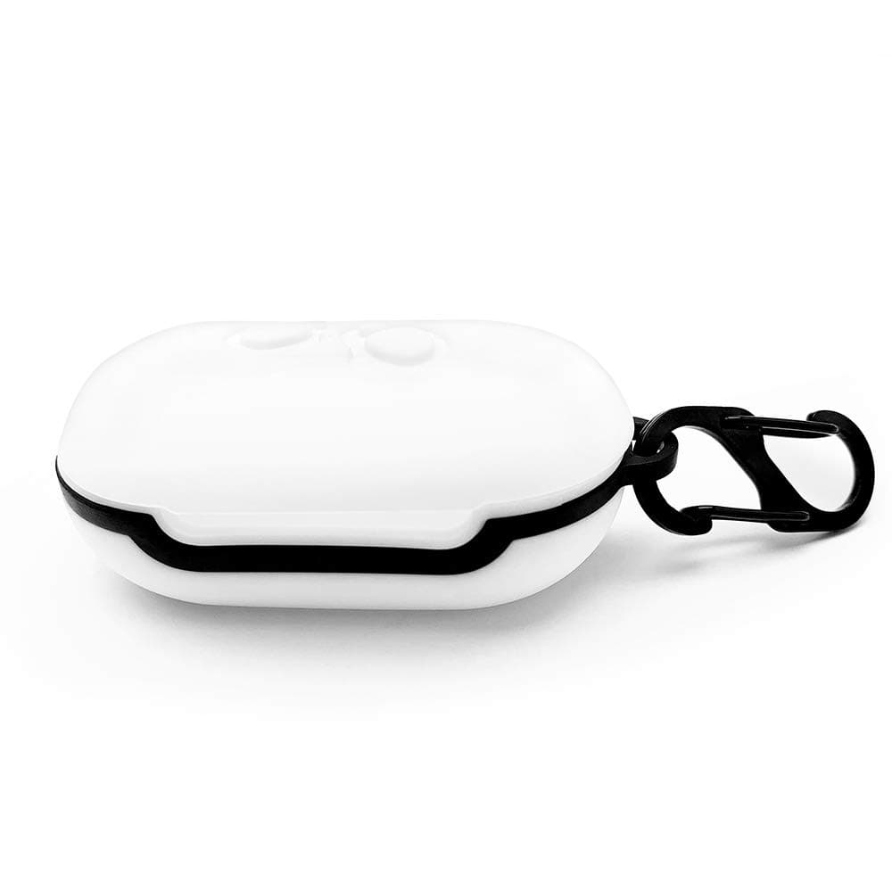 NEWZEROL Solid Color Silicone Case for Samsung Galaxy Buds/Galaxy Buds Plus,(Wireless Charging) Full Body Soft and Flexible,Anti-Scratch,Shock Resistant Silicone Case[Full Body Protective Cover]-White