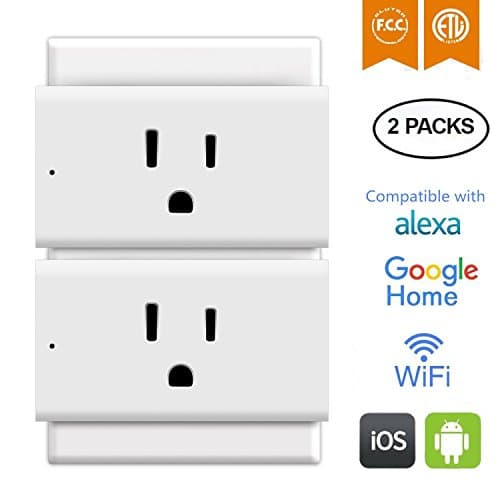 Alexa Accessories Wi-Fi Smart Plug 2 pack-Smart Outlet Devices Mini Socket with Timer Function Works with Amazon Alexa Echo, Homekit &amp; Google Home Phone/Voice Controlled Light Switch Energy Monitoring