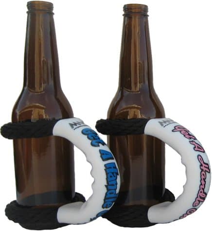 My Muggie - Get A Handle On It - Drink Holder white with pink and blue