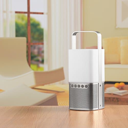 Bluetooth Speaker Table Lamp, PowerBeauty Bedside Lamp with Wireless Speaker, Dimmable Warm White Light &amp; Color Changing Night Light, USB Charging Outdoor Speaker Camping Light with 4400mAh Power Bank