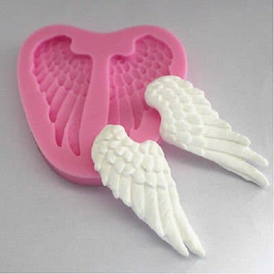 3D Silicone Angle Wings Fondant Cake Decorating Mold Chocolate Paste Baking Tool