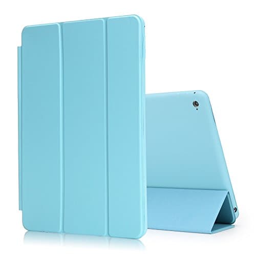 iPad Mini 4 Case, Dowswin Smart Cover (Built-in magnet for sleep / wake feature) Slim-Fit Folio Smart Case with Back Case for Apple iPad Mini 4th Gen (Blue)