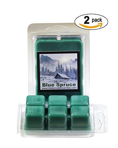 Blue Spruce 2 Pack Double Scented Wax Melts. Unmistakable scent of a fresh cut pine bough and pine cone wreath. These will melt in any standard electric wax melter.