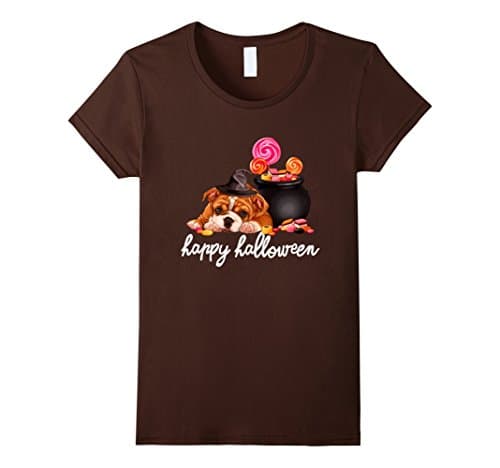 Womens happy hallween shirt Medium Brown