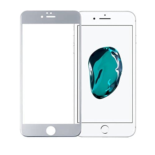 Xueer Screen Protector For iPhone 5 5s SE/6 6s/ 6plue 6splue /7 /7plus 3D 9H Anti-Fingerprint Tempered Glass Protector (iPhone 7 plus, Silver)