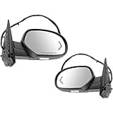APA Replacement Power Folding Mirror for 2007-2014 SILVERADO SIERRA YUKON TAHOE SUBURBAN AVALANCHE with 7 Dot LED Signal Memory Puddle Light Heated Paint to Match Smooth Cover Passenger Driver Pair