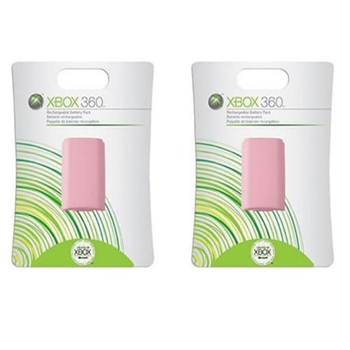 Xbox 360 Rechargeable Controller Battery Pack Pink 2 Pack