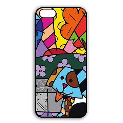 Designed Lived Protective Black Case With Romero Britto For iPhone 7 (4.7 Inch Screen)
