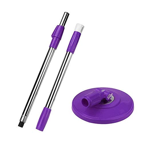 KingbeefLIU Floor Mop, 360 Degrees Spin Mop Pole Handle Replacement Kitchen Tool, Suitable for Press-Type Buckets Purple