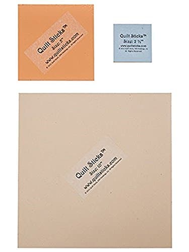 Quilt Sticks Square Pack Template Set – 3 Squares: Jelly Roll (2-1/2 Inch), Charm (5 Inch), Layer Cake (10 Inch)