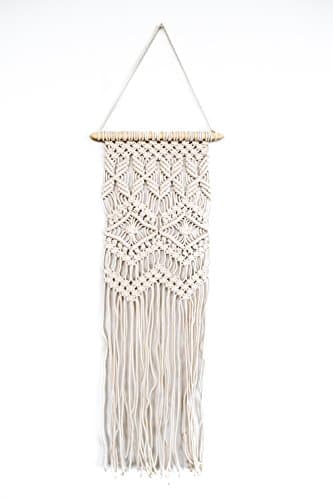 Homeizen Macrame Wall Hanging (33" L x 9.5" W, Natural)